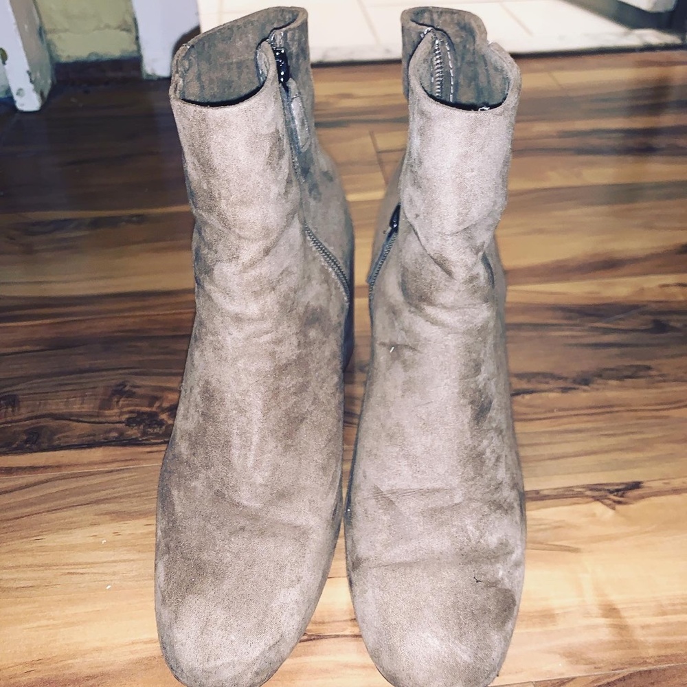 Bershka Brown Suede Booties